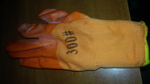 Перчатки резиновые оранжевые А6 #300